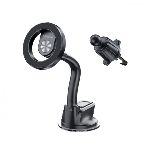Стойка CANYON Magnetic car holder OnGrip 12 suction + air vent Black