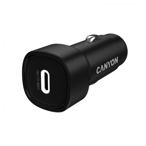 Зарядно за автомобил CANYON car charger OnDrive 30 PD 30W USB-C Black Зарядно за автомобил CANYON car charger OnDrive 30 PD 30W USB-C Black