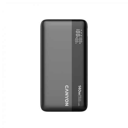 Външна батерия CANYON Power Bank PB-240, 25000mAh PD140W display power bank,Size160.0x82x27 mm Weight 508+-10g, Dark Grey Външна батерия CANYON Power Bank PB-240, 25000mAh PD140W display power bank,Size160.0x82x27 mm Weight 508+-10g, Dark Grey