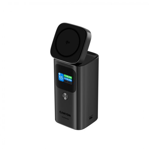 Батерия CANYON Qi2 magnetic power bank OnPower 150 15000mAh Aluminium Dark grey Батерия CANYON Qi2 magnetic power bank OnPower 150 15000mAh Aluminium Dark grey