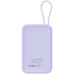 Външна батерия CANYON power bank OnPower 101 built-in cable 10000 mAh PD22.5W Purple Външна батерия CANYON power bank OnPower 101 built-in cable 10000 mAh PD22.5W Purple