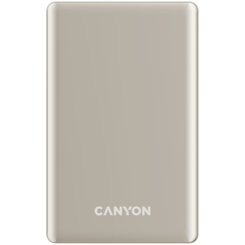 Външна батерия CANYON power bank OnPower 505 slim Magnetic 5000 mAh PD20W Beige Външна батерия CANYON power bank OnPower 505 slim Magnetic 5000 mAh PD20W Beige