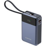 Външна батерия CANYON power bank OnPower 600 built-in cable 20000 mAh PD65W Dark Grey Външна батерия CANYON power bank OnPower 600 built-in cable 20000 mAh PD65W Dark Grey