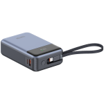 Външна батерия CANYON power bank OnPower 600 built-in cable 20000 mAh PD65W Dark Grey Външна батерия CANYON power bank OnPower 600 built-in cable 20000 mAh PD65W Dark Grey
