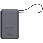 Външна батерия CANYON power bank OnPower 600 built-in cable 20000 mAh PD65W Dark Grey Външна батерия CANYON power bank OnPower 600 built-in cable 20000 mAh PD65W Dark Grey
