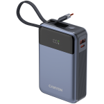 Външна батерия CANYON power bank OnPower 600 built-in cable 20000 mAh PD65W Dark Grey Външна батерия CANYON power bank OnPower 600 built-in cable 20000 mAh PD65W Dark Grey