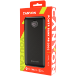 Външна батерия CANYON power bank PB-2002 LED 20000 mAh PD 20W QC 3.0 Black Външна батерия CANYON power bank PB-2002 LED 20000 mAh PD 20W QC 3.0 Black