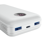 Външна батерия CANYON power bank PB-2002 LED 20000 mAh PD 20W QC 3.0 White Външна батерия CANYON power bank PB-2002 LED 20000 mAh PD 20W QC 3.0 White