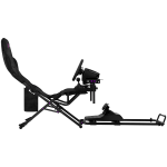 Стол за Racing LORGAR FLEX RAF1, Sim Racing Cockpit Advanced, Foldable, 150x72x113 cm-playing, 38x72x126cm-folded, Black