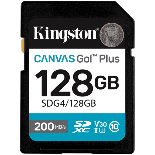 Карта памет KINGSTON 128GB SDXC Canvas Go Plus Gen4 200MB/s C10 UHS-I U3 V30 Карта памет KINGSTON 128GB SDXC Canvas Go Plus Gen4 200MB/s C10 UHS-I U3 V30