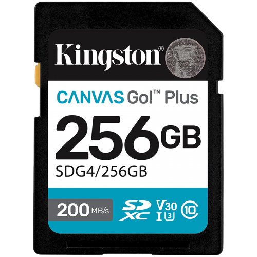 Карта памет KINGSTON 256GB SDXC Canvas Go Plus Gen4 200MB/s C10 UHS-I U3 V30 Карта памет KINGSTON 256GB SDXC Canvas Go Plus Gen4 200MB/s C10 UHS-I U3 V30