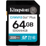Карта Памет KINGSTON 64GB SDXC Canvas Go Plus Gen4 200MB/s C10 UHS-I U3 V30