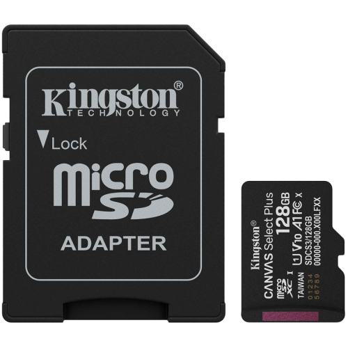 Карта памет Kingston 128GB microSDXC Canvas Select Plus Gen3 150MB/s A1 Card + Adapter Карта памет Kingston 128GB microSDXC Canvas Select Plus Gen3 150MB/s A1 Card + Adapter