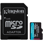 Карта памет Kingston 256GB microSDXC Canvas Go Plus Gen4 200MB/s A2 U3 V30 Card + Adapter