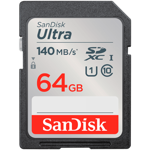 Карта памет SanDisk Ultra 64GB SDXC Memory Card 140MB/s, SDSDUNB-064G-GN6IN Карта памет SanDisk Ultra 64GB SDXC Memory Card 140MB/s, SDSDUNB-064G-GN6IN