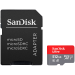 SanDisk Ultra microSDXC 512GB + SD Adapter 150MB/s A1 Class 10 UHS-I