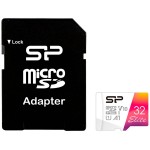 Карта памет Silicon Power New Elite /class10 32GB mSD Card A1, V10, UHS-1 (U1) R/W: up to 100/30 MB/s, SP032GBSTHBV1V20SP