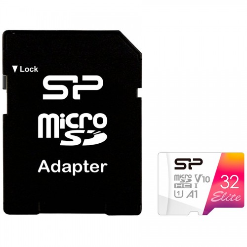 Карта памет Silicon Power New Elite /class10 32GB mSD Card A1, V10, UHS-1 (U1) R/W: up to 100/30 MB/s, SP032GBSTHBV1V20SP