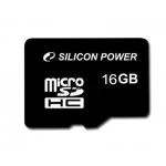 Карта памет Silicon Power class 10 16GB mSD Card SDHC R/W: up to 40/10 MB/s, SP016GBSTH010V10SP