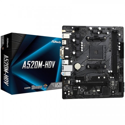 Дънна платка ASROCK A520-HDV mATX AM4 DDR4 Дънна платка ASROCK A520-HDV mATX AM4 DDR4