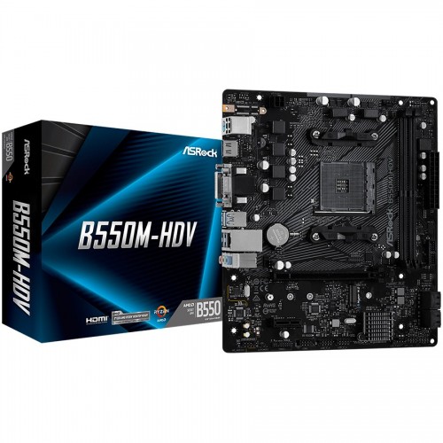 Дънна платка ASROCK B550M-HDV mATX AM4 DDR4 Дънна платка ASROCK B550M-HDV mATX AM4 DDR4