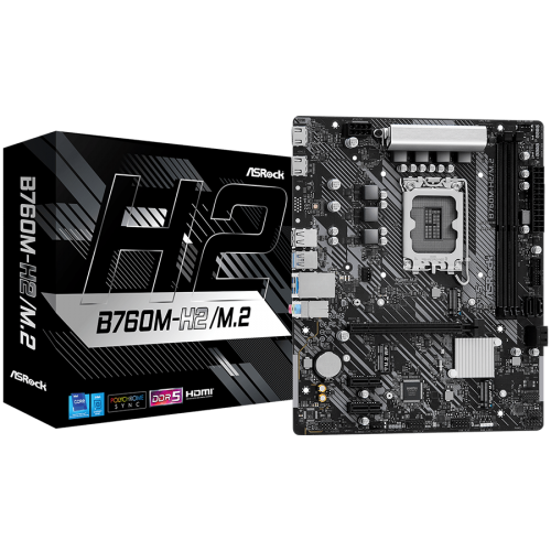 Дънна платка ASROCK B760M-H2/M.2 mATX LGA1700 DDR5 Дънна платка ASROCK B760M-H2/M.2 mATX LGA1700 DDR5
