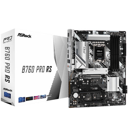 Дънна платка ASROCK MB Desktop B760 Pro RS S1700, 4x DDR5, 1x HDMI, 1x DP, ATX Дънна платка ASROCK MB Desktop B760 Pro RS S1700, 4x DDR5, 1x HDMI, 1x DP, ATX