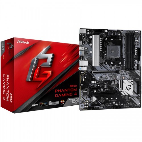Дънна платка, ASROCK B550 PHANTOM GAMING 4 (AM4, B550, 4xDDR4, 1xPCIe 4.0 x16, 1xPCI 3.0x16, 2xPCIe 3.0x1, 6xSATA, 1xM.2 PCIe Gen4x4, 1xM.2, 8xUSB3.2 Gen1, HDMI, GLAN, ATX, Retail) Дънна платка, ASROCK B550 PHANTOM GAMING 4 (AM4, B550, 4xDDR4, 1xPCIe 4.0 x16, 1xPCI 3.0x16, 2xPCIe 3.0x1, 6xSATA, 1xM.2 PCIe Gen4x4, 1xM.2, 8xUSB3.2 Gen1, HDMI, GLAN, ATX, Retail)