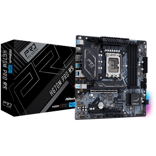 Дънна платка ASRock MB INTEL H670/4DDR4/4SATA3 Дънна платка ASRock MB INTEL H670/4DDR4/4SATA3