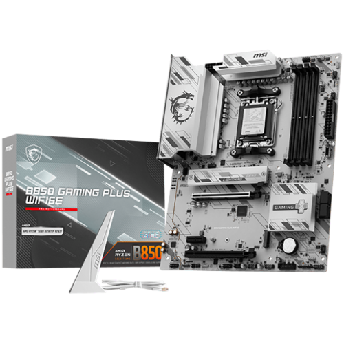 MSI B850 GAMING PLUS WIFI6E, ATX, Socket AM5, 4x DDR5 Dual Channel up to 8200(OC)MHz, 2x PCIe x16 slot, 2x M.2 slot, 4x USB 5Gbps, 3x USB 10Gbps, 1x USB 10Gbps Type-C, HDMI, DP, 7.1 HD Audio, 2.5G LAN, WiFI 6E, BT, 3Y MSI B850 GAMING PLUS WIFI6E, ATX, Socket AM5, 4x DDR5 Dual Channel up to 8200(OC)MHz, 2x PCIe x16 slot, 2x M.2 slot, 4x USB 5Gbps, 3x USB 10Gbps, 1x USB 10Gbps Type-C, HDMI, DP, 7.1 HD Audio, 2.5G LAN, WiFI 6E, BT, 3Y