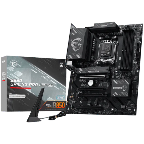 Дънна платка MSI B850 GAMING PRO WIFI6E, ATX, Socket AM5, 4x DDR5 Dual Channel up to 8200(OC)MHz Дънна платка MSI B850 GAMING PRO WIFI6E, ATX, Socket AM5, 4x DDR5 Dual Channel up to 8200(OC)MHz