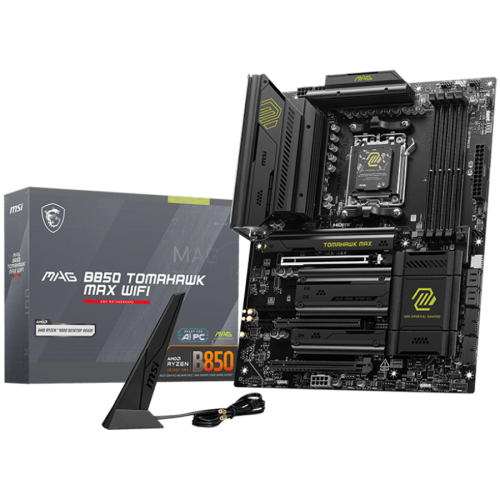 Дънна платка MSI MAG B850 TOMAHAWK MAX WIFI, ATX, Socket AM5, 4x DDR5 Dual Channel DDR5 up to 8400(OC)MHz Дънна платка MSI MAG B850 TOMAHAWK MAX WIFI, ATX, Socket AM5, 4x DDR5 Dual Channel DDR5 up to 8400(OC)MHz