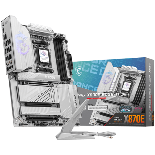 Дънна платка MSI MPG X870E EDGE TI WIFI, ATX, Socket AM5, 4x DDR5 Dual Channel DDR5 up to 8400(OC)MHz Дънна платка MSI MPG X870E EDGE TI WIFI, ATX, Socket AM5, 4x DDR5 Dual Channel DDR5 up to 8400(OC)MHz
