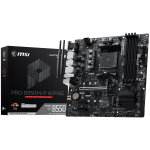 MSI PRO B550M-P WIFI6E, M-ATX, Socket AM4, 4 DIMM, Dual Channel DDR4 up to 4400+(OC)MHz, 1x PCIe 4.0 x16 slot, 2x M.2 slots, 4x USB 3.2 Gen 1, 2x USB 2.0, 1x HDMI,1x DP, 1x VGA, 1G LAN, WIFI6E, 7.1 Audio, 3Y