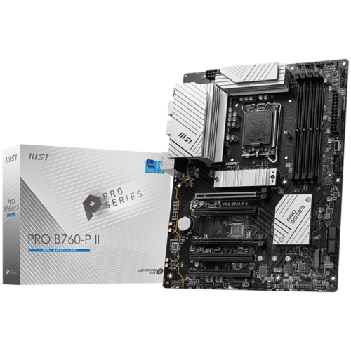 Дънна платка MSI PRO B760-P II, ATX, LGA 1700, Dual Channel DDR5 up to 7000MHz, 4xDDR5