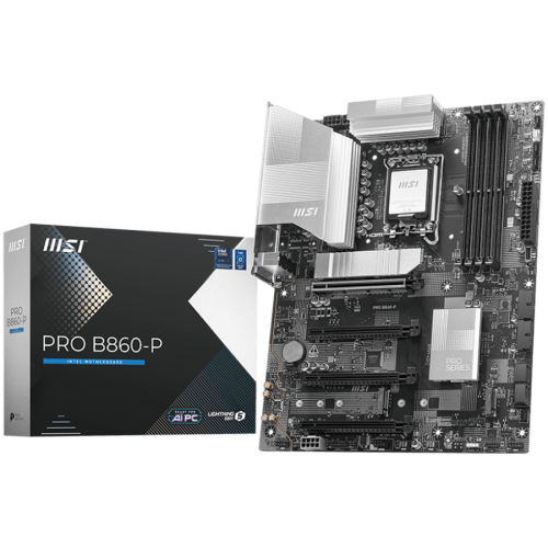 Дънна платка MSI PRO B860-P, ATX, LGA 1851, 4x DDR5 Dual Channel DDR5 up to 8600(OC)MHz