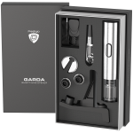 Смарт отварачка за вино Prestigio Garda, simple operation with 2 buttons, aerator, vacuum stopper preserver, foil cutter, opens up to 50 bottles wihout recharging, premium design, 500mAh battery