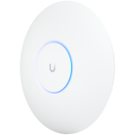 UBIQUITI U6 Pro; WiFi 6; 6 spatial streams; 140 m² (1,500 ft²) coverage; 350+ connected devices; Powered using PoE; GbE uplink.