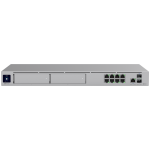 Ubiquiti rack-mount Cloud Gateway with 10 Gbps performance, multi-WAN load balancing, and two NVR drive bays designed for large-scale, multi-application UniFi sites