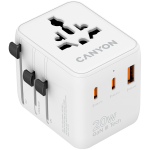 Адаптер CANYON Travel Adapter OnTour 20 EU/UK/US/AUS 20W  White