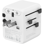 Адаптер CANYON Travel Adapter OnTour 20 EU/UK/US/AUS 20W White Адаптер CANYON Travel Adapter OnTour 20 EU/UK/US/AUS 20W White