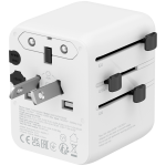 Адаптер CANYON Travel Adapter OnTour 20 EU/UK/US/AUS 20W White Адаптер CANYON Travel Adapter OnTour 20 EU/UK/US/AUS 20W White