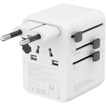 Адаптер CANYON Travel Adapter OnTour 70 EU/UK/US/AUS 70W White Адаптер CANYON Travel Adapter OnTour 70 EU/UK/US/AUS 70W White
