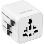 Адаптер CANYON Travel Adapter OnTour One EU/UK/US/AUS Бял