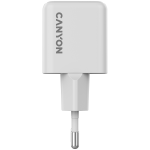 Зарядно CANYON charger CU20AC GaN 20W 1xPD 1xQC EU White