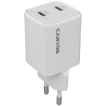 Зарядно CANYON charger CU35CC GaN 35W 2xPD EU White