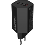 Зарядно CANYON charger HEXAGON 65 GaN 65W 2xPD 1xQC EU Black