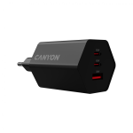Зарядно CANYON charger HEXAGON 65 GaN 65W 2xPD 1xQC EU Black Зарядно CANYON charger HEXAGON 65 GaN 65W 2xPD 1xQC EU Black