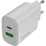 Зарядно CANYON charger OnCharge 200 20W 1xPD 1xQC EU White Зарядно CANYON charger OnCharge 200 20W 1xPD 1xQC EU White