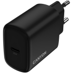 Зарядно CANYON charger OnCharge 250 25W 1xPD EU Black, CNE-CHA250-11 Зарядно CANYON charger OnCharge 250 25W 1xPD EU Black, CNE-CHA250-11